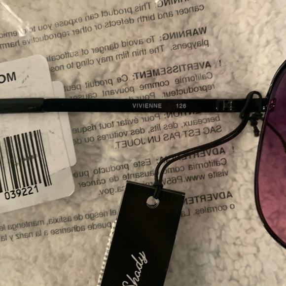 Quay Vivienne Aviator Black Purple Sunglasses - Picture 4 of 4